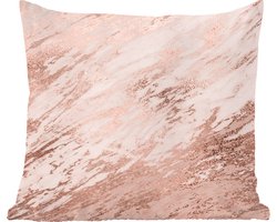Sierkussens - Kussentjes Woonkamer - 40x40 cm - Marmer - Roze - Rosé Goud