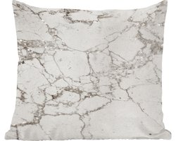 Sierkussens - Kussentjes Woonkamer - 40x40 cm - Marmer - Zilver - Glitter
