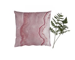 Sierkussens - Kussentjes Woonkamer - 40x40 cm - Rosé - Agaat geode - Stenen - Kristal