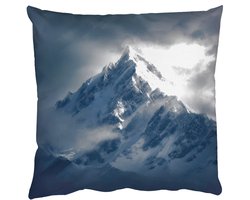 Sierkussens - Kussentjes Woonkamer - 40x40 cm - Sneeuw - Berg - Wolken