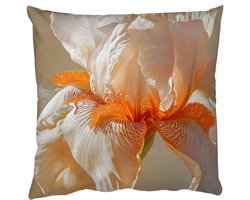 Sierkussens - Kussentjes Woonkamer - 45x45 cm - Close up - Oranje - Iris