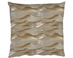 Sierkussens - Kussentjes Woonkamer - 45x45 cm - Golven - Patroon - Goud