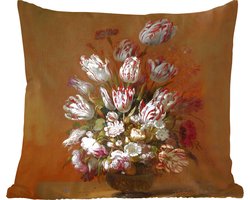 Sierkussens - Kussentjes Woonkamer - 45x45 cm - Kunst - Bloemen - Stilleven - Oude meesters - Vintage