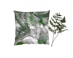 Sierkussens - Kussentjes Woonkamer - 45x45 cm - Luxe - Marmer - Groen