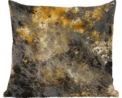 Sierkussens - Kussentjes Woonkamer - 45x45 cm - Marmer - Goud - Zwart
