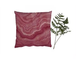 Sierkussens - Kussentjes Woonkamer - 45x45 cm - Roze - Geode - Stenen - Agaat