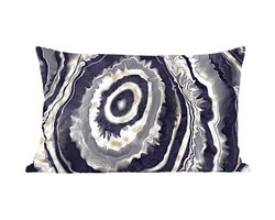 Sierkussens - Kussentjes Woonkamer - 50x30 cm - Agaat - Goud - Geode steen - Marmer