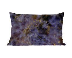 Sierkussens - Kussentjes Woonkamer - 50x30 cm - Agaat steen - Black en gold - Edelsteen