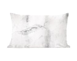 Sierkussens - Kussentjes Woonkamer - 50x30 cm - Beton - Industrieel - Grijs - Wit - Retro