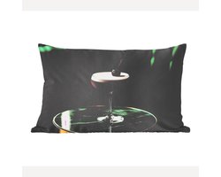 Sierkussens - Kussentjes Woonkamer - 50x30 cm - Kers - Cocktail - Rood - Marmer