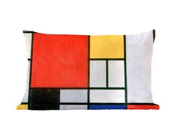 Sierkussens - Kussentjes Woonkamer - 50x30 cm - Kunst - Mondriaan - Oude meesters
