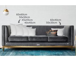 Sierkussens - Kussentjes Woonkamer - 50x30 cm - Lichtjes - Champagne - Dienblad - Glazen