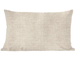 Sierkussens - Kussentjes Woonkamer - 50x30 cm - Linnen - Textuur - Beige