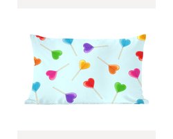 Sierkussens - Kussentjes Woonkamer - 50x30 cm - Lolly - Regenboog - Snoep