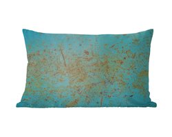 Sierkussens - Kussentjes Woonkamer - 50x30 cm - Metaal - Roest - Turquoise