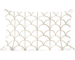 Sierkussens - Kussentjes Woonkamer - 50x30 cm - Mozaïek - Bogen - Goud
