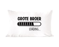 Sierkussens - Kussentjes Woonkamer - 50x30 cm - Quotes - Spreuken - Grote broer - Broertje zusje - Baby