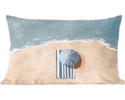 Sierkussens - Kussentjes Woonkamer - 50x30 cm - Strandlaken - Strepen - Parasol - Strand