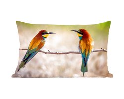 Sierkussens - Kussentjes Woonkamer - 50x30 cm - Vogels - Bijeneter - Dieren
