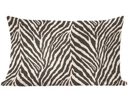 Sierkussens - Kussentjes Woonkamer - 50x30 cm - Zebra - Klassiek - Zwart