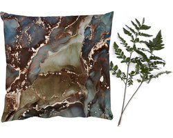 Sierkussens - Kussentjes Woonkamer - 50x50 cm - Marmer - Goud - Groen