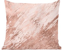 Sierkussens - Kussentjes Woonkamer - 50x50 cm - Marmer - Roze - Patroon
