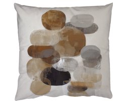 Sierkussens - Kussentjes Woonkamer - 50x50 cm - Ovaal - Kleurvlakken - Penseelstreken