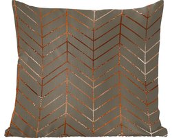 Sierkussens - Kussentjes Woonkamer - 50x50 cm - Patronen - Luxe - Groen - Brons