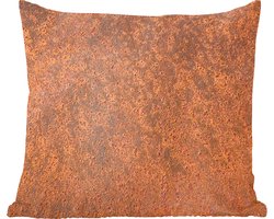 Sierkussens - Kussentjes Woonkamer - 50x50 cm - Roest print - IJzer - Oranje - Bruin