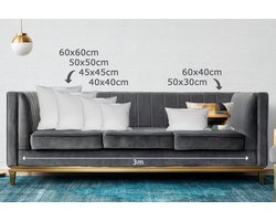 Sierkussens - Kussentjes Woonkamer - 60x40 cm - Abstract - Goud - Brons - Groen - Vormen - Modern