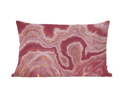 Sierkussens - Kussentjes Woonkamer - 60x40 cm - Agaat - Abstract - Stenen - Roze