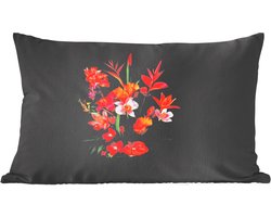 Sierkussens - Kussentjes Woonkamer - 60x40 cm - Boeket - Bloemen - Exotisch