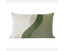 Sierkussens - Kussentjes Woonkamer - 60x40 cm - Japandi - Groen - Abstract - Modern