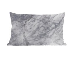 Sierkussens - Kussentjes Woonkamer - 60x40 cm - Marmer - Steen - Grijs
