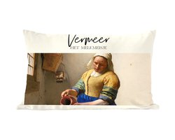 Sierkussens - Kussentjes Woonkamer - 60x40 cm - Melkmeisje - Vermeer - Oude meesters