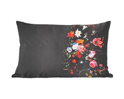 Sierkussens - Kussentjes Woonkamer - 60x40 cm - Oude meesters - Kunst - Vaas met bloemen - Jan Davidsz de Heem