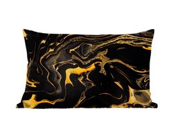 Sierkussens - Kussentjes Woonkamer - 60x40 cm - Patronen - Verf - Goud - Zwart