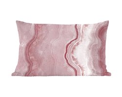 Sierkussens - Kussentjes Woonkamer - 60x40 cm - Rosé - Agaat geode - Stenen - Kristal