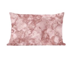 Sierkussens - Kussentjes Woonkamer - 60x40 cm - Rose gold - Glitter - Marmer - Agaat