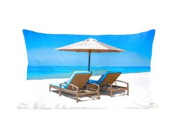 Sierkussens - Kussentjes Woonkamer - 60x40 cm - Strandstoel - Parasol - Zomer - Zee