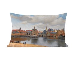 Sierkussens - Kussentjes Woonkamer - 60x40 cm - Vermeer - Stad - Oude meesters - Kunst