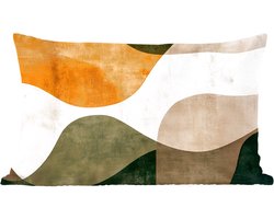 Sierkussens - Kussentjes Woonkamer - 60x40 cm - Vormen - Okergeel - Abstract
