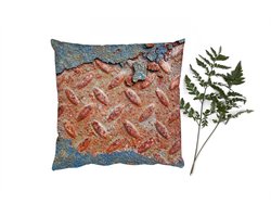 Sierkussens - Kussentjes Woonkamer - 60x60 cm - Diamantplaat - Beton - Vintage - Roest