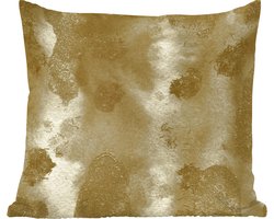 Sierkussens - Kussentjes Woonkamer - 60x60 cm - Goud - Abstract - Verf