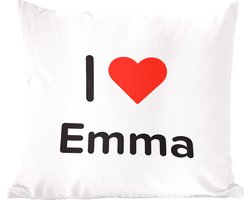Sierkussens - Kussentjes Woonkamer - 60x60 cm - I love - Emma - Meisje