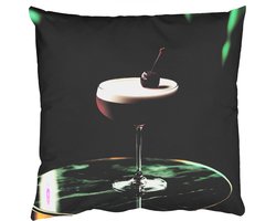 Sierkussens - Kussentjes Woonkamer - 60x60 cm - Kers - Cocktail - Rood - Marmer