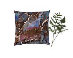 Sierkussens - Kussentjes Woonkamer - 60x60 cm - Marmer - Goud - Rosé