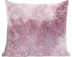 Sierkussens - Kussentjes Woonkamer - 60x60 cm - Marmer - Patronen - Paars