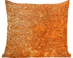 Sierkussens - Kussentjes Woonkamer - 60x60 cm - Metaal - Roest - Oranje - Vintage - Industrieel