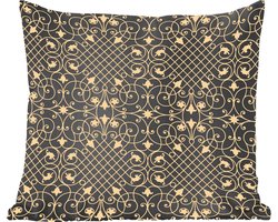 Sierkussens - Kussentjes Woonkamer - 60x60 cm - Patroon - Abstract - Goud - Jaren 20